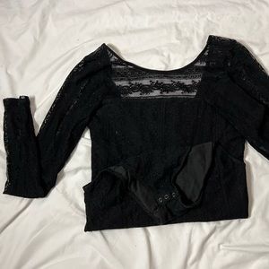 Black lace Hollister body suit